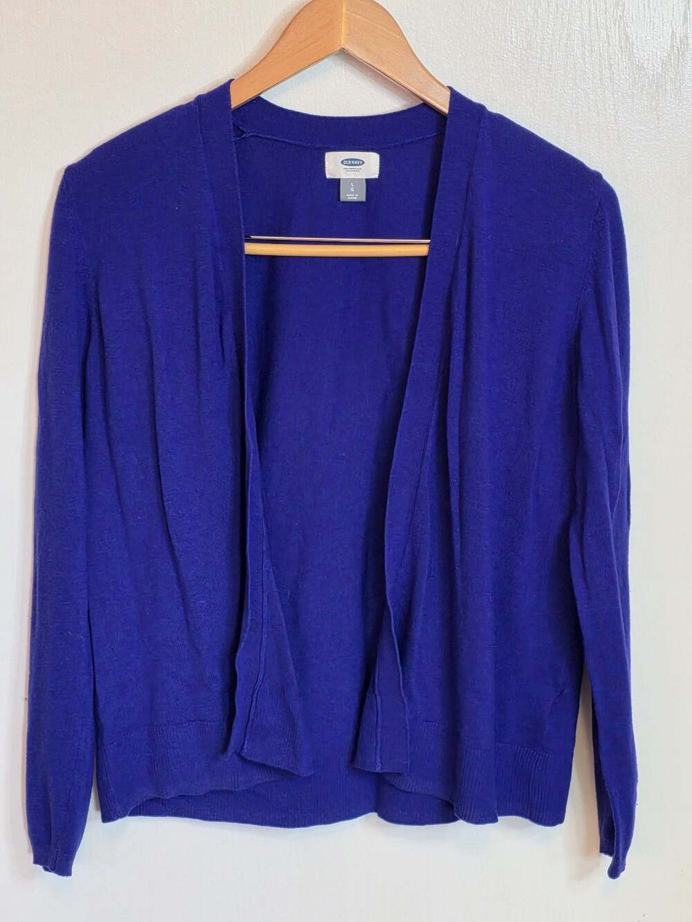 Old Navy Women's Royal Blue Open Front Lightweight Cardigan
